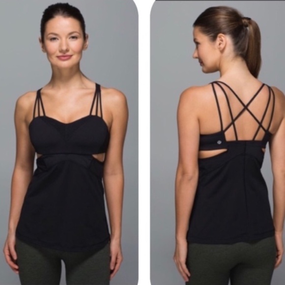 lululemon athletica Tops - Lululemon Exquisite Tank built in bra black